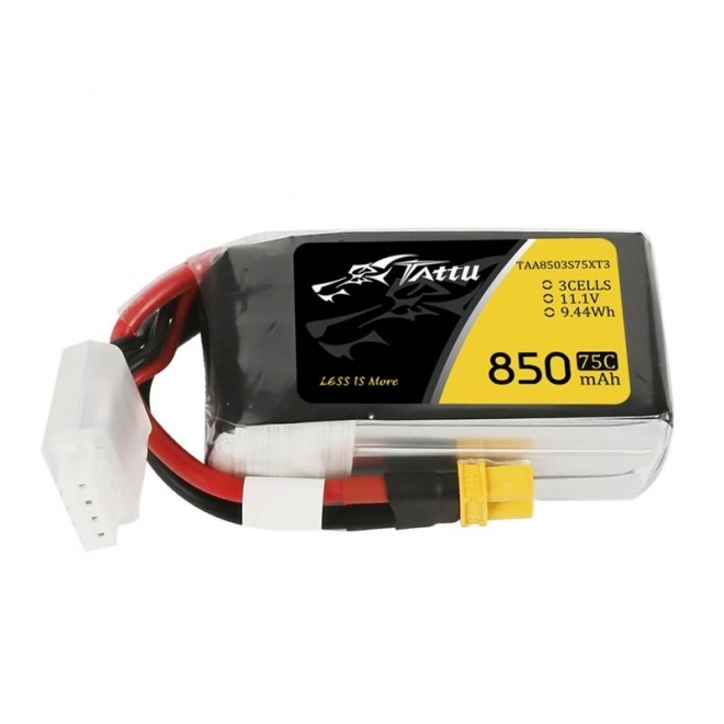 tattu drón akkumulátor 850mah 11,1v 75c 3s1p xt30 csatlakozó