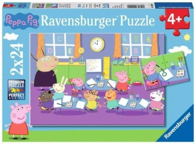 Peppa malac és az egész osztály kirakó 2 az 1-ben Ravensburger