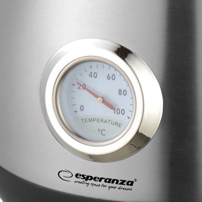 Elektromos vízforraló beépített hőmérővel 1,7 l inox