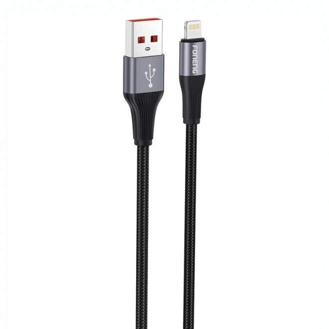 Foneng kábel USB-A Lightning 1m, fekete