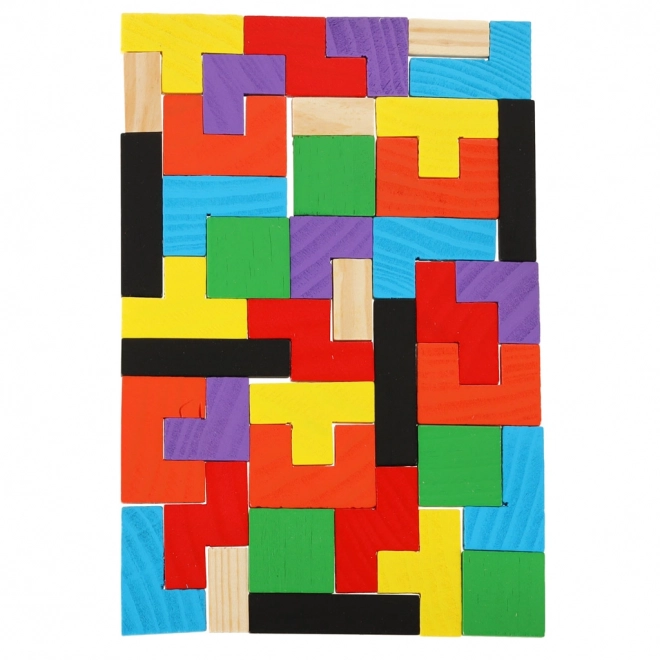 Fa tetris puzzle 40 darabos készlet