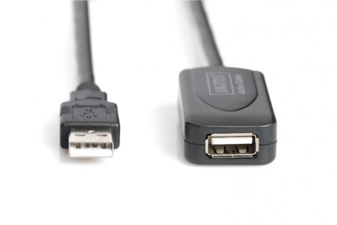 Usb 2.0 aktív hosszabbító kábel 20m fekete