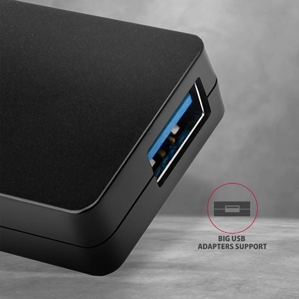Axagon Slim USB Hub 4-portos USB 3.2 Gen 1 14cm Typ-C kábellel