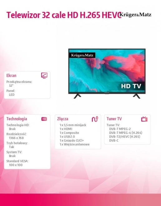 Televízió 32 hüvelyk HD