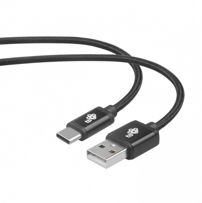 Prémium fekete USB-USB C kábel 1.5m szövött