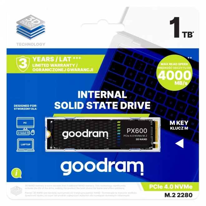 Disk SSD Goodram PX600 1TB NVMe M.2 PCIe 4.0