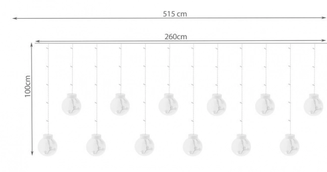 Led fényfüggöny 108 melegfehér fénnyel