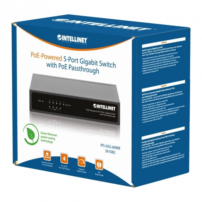 Gigabit PoE+ hálózati switch 5 porttal