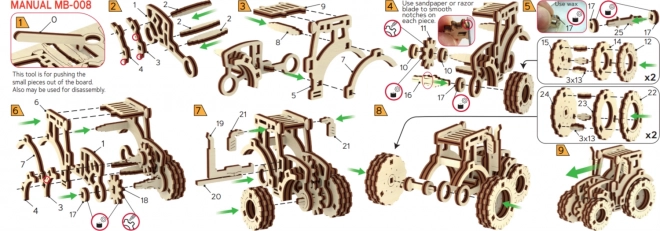 Fa 3D puzzle traktor modell