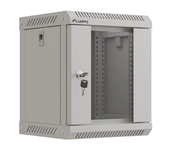 Lanberg 10 colos 6U fali rack szekrény szürke