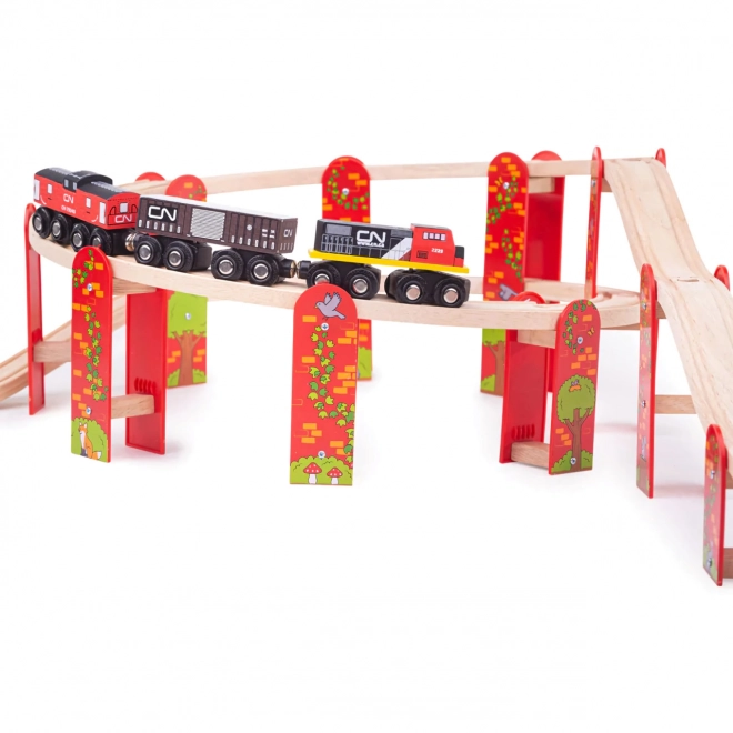 Bigjigs rail emeletes sín készlet