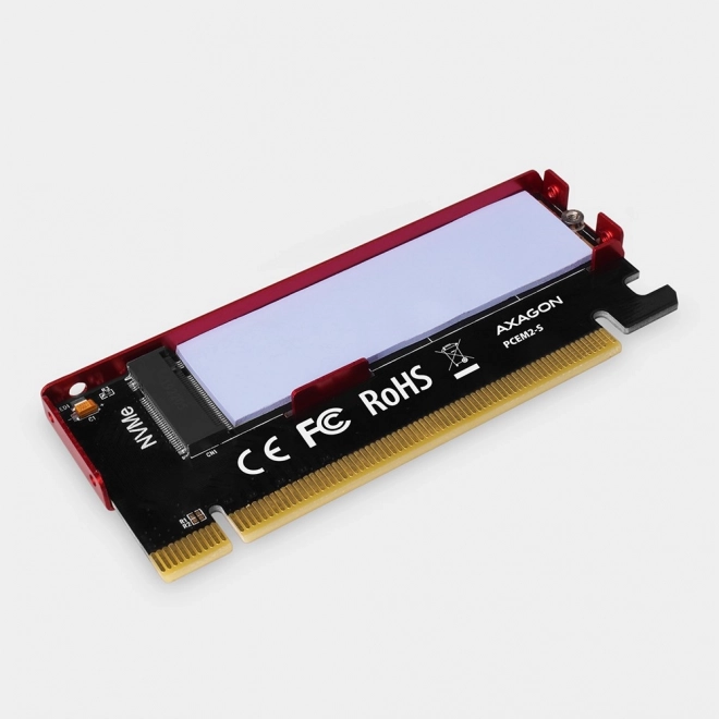 Axagon PCIe M.2 NVMe adapter alumínium hűtéssel