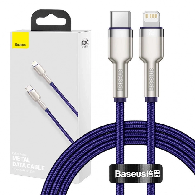 baseus cafule lightning kábel USB-C csatlakozóval, 20W, 1m, zöld