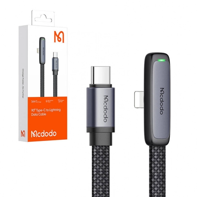 Usb-c villám szögkábel - Mcdodo 1.8m fekete