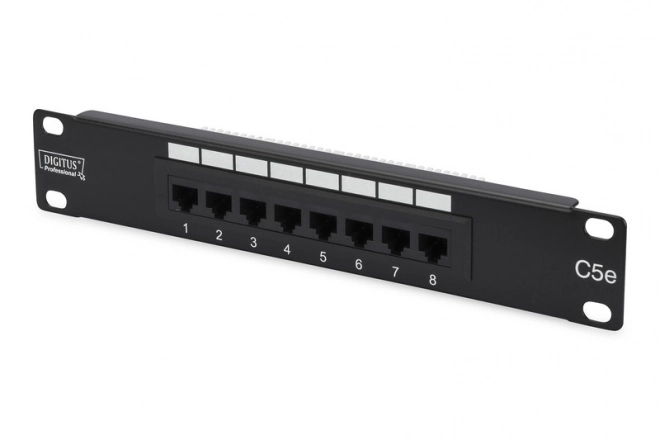 8 portos DIGITUS 10" patchpanel kat.5e