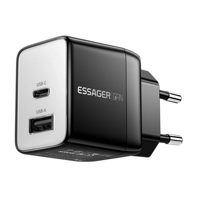 Essager 33W falra szerelhető gyorstöltő USB-A és USB-C portokkal