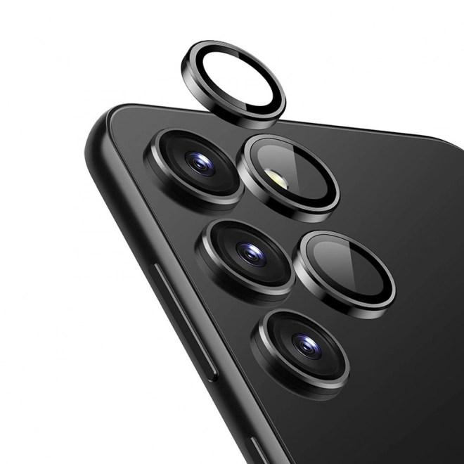 Samsung Galaxy S24+ lencsevédő keményített üveg fekete