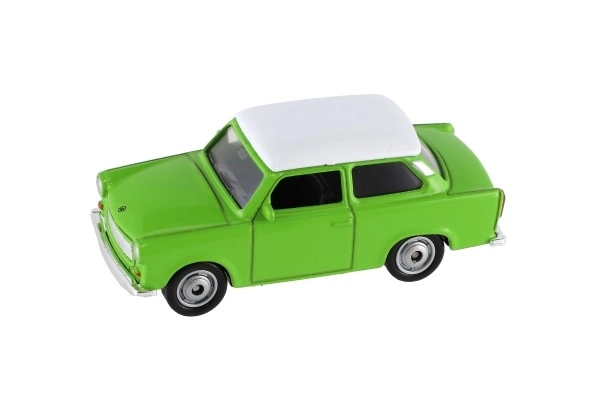 Stílusos Trabant Autó 1:60 Fém 7cm - Szabadonfutó