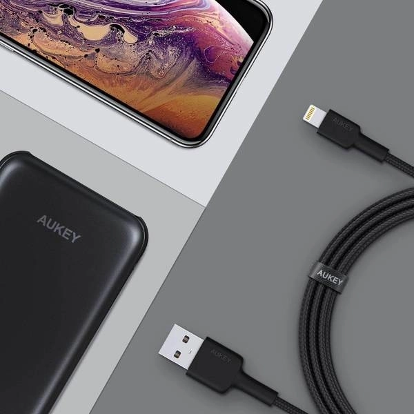 Nylon gyors töltő kábel Lightning-USB 2m Apple MFi tanúsítvány