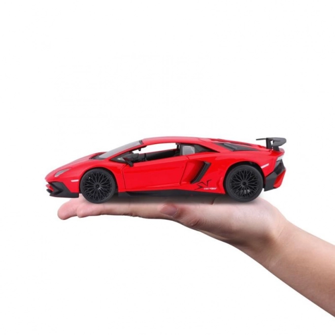 Bburago 1:24 Lamborghini Aventador LP 750-4 SV piros modellautó