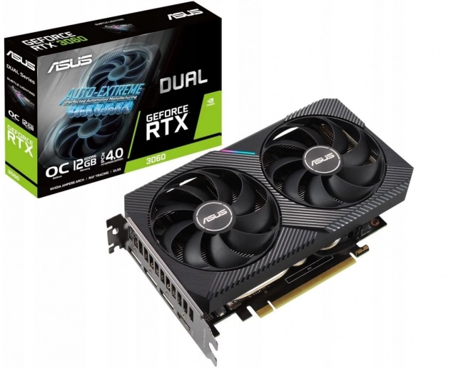 Kétslotos ASUS Dual GeForce RTX 3060 OC 12GB videokártya