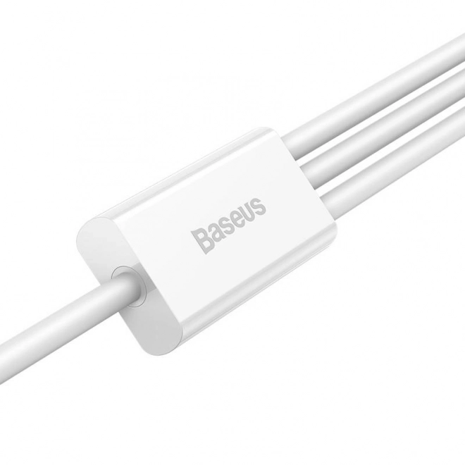 Baseus Superior Data gyors töltőkábel USB M+L+C, 0,5 m, fehér