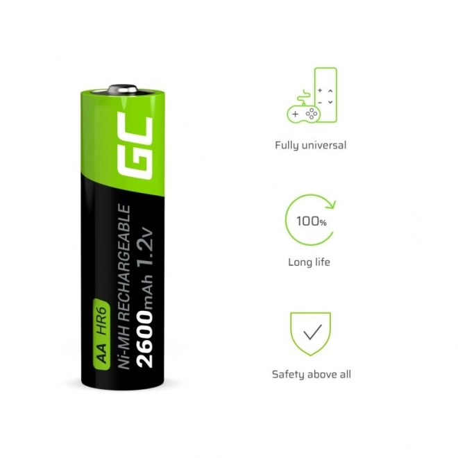 Újratölthető AA elemek akkumulátorral 2600 mAh - Green Cell