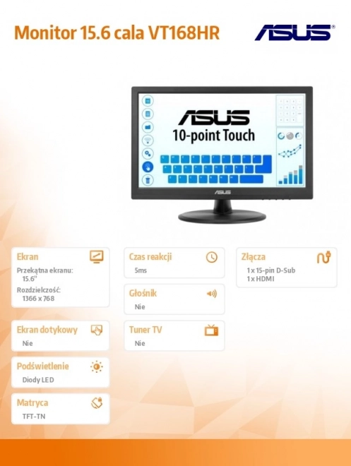 Monitor ASUS VT168HR 15,6 hüvelyk