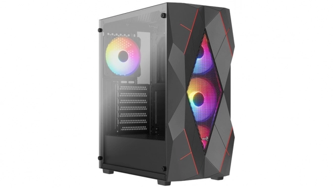 Volcan fekete mid tower RGB ház