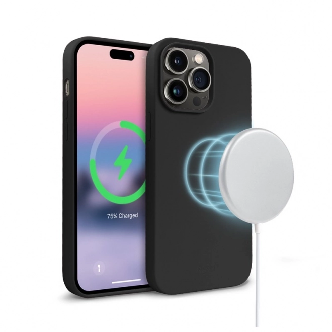 Mágneses iPhone 14 Pro MagSafe mágneses tok – Fekete