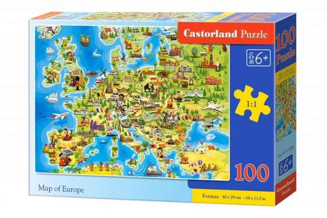 Európa térképe 100 darabos puzzle