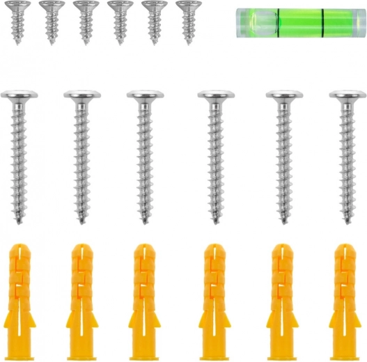 Egyszerű szerelés vízmértékkel a csomagban
