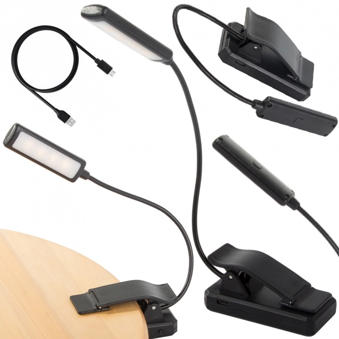 Klip Olvasólámpa USB-s Éjszakai Lámpa 9 LED-del
