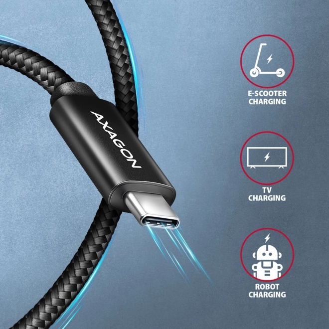 Prémium USB-C - USB-C kábel 1m, 240W PD, 8K kompatibilis, AXAGON