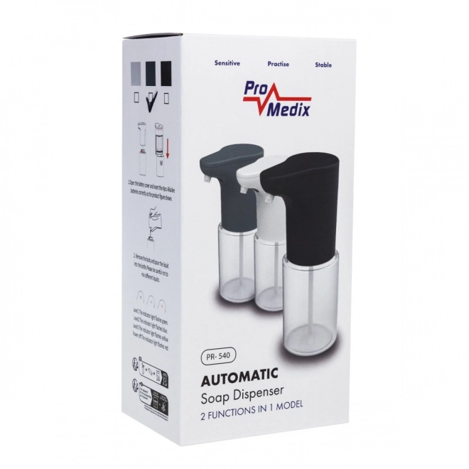 Szürke érintésmentes szappanadagoló 300 ml