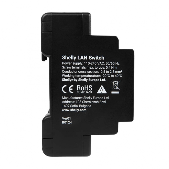 Shelly ethernet kapcsoló 5 rj45 porttal