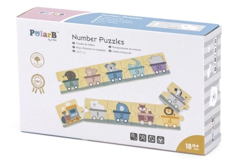 Drewniane numerikus puzzle - VIGA PolarB Montessori