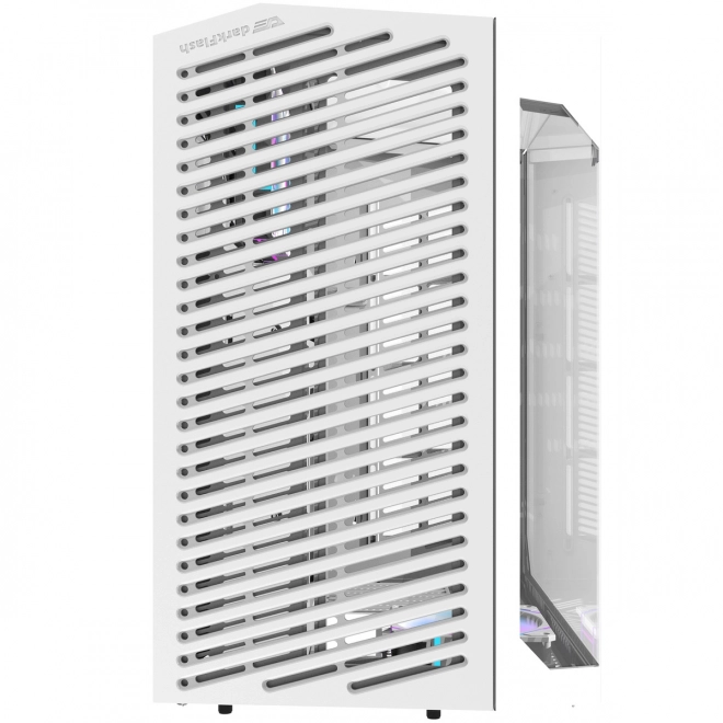 Darkflash számítógépház RGB ventilátorokkal és GPU tartóval, fehér