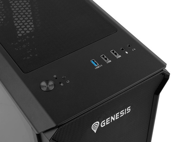 Genesis Irid 503 V2 micro torony számítógépház ablakkal, USB 3.0-val