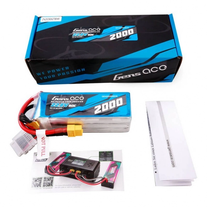 Gens ace nagyteljesítményű 2000mAh Lipo akkumulátor XT60 csatlakozóval