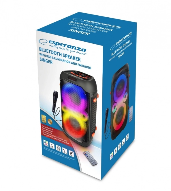Esperanza Karaoke LED RGB hangszóró