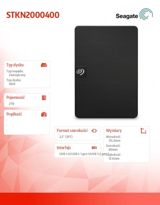 Seagate Expansion 2TB külső merevlemez
