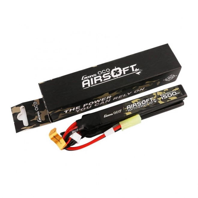 Lipo akkumulátor 11.1V 1500mAh Airsofthoz mini Tamiya csatlakozóval