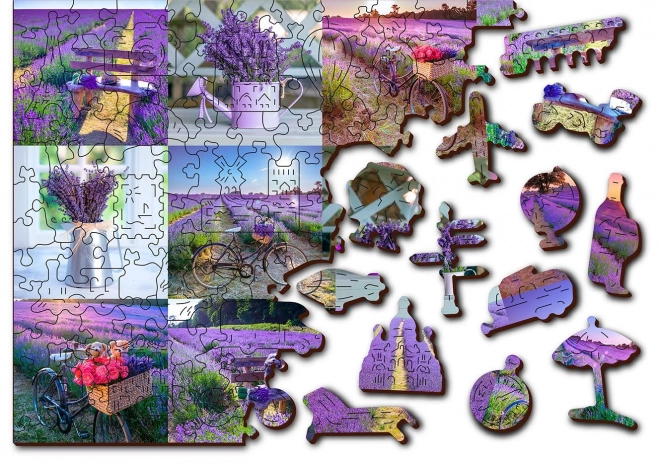 Fa puzzle figurákkal - Lila Franciaország