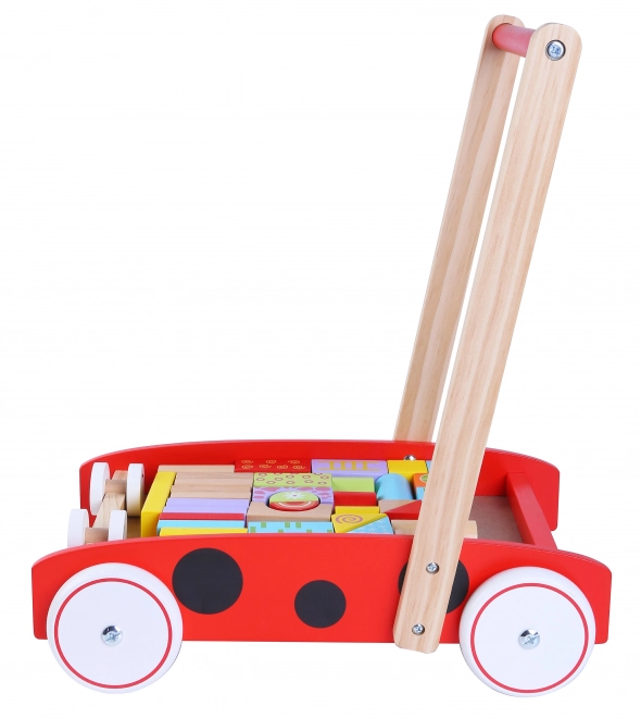 Fa bébitaxi járássegítő ECOTOYS építőkockákkal