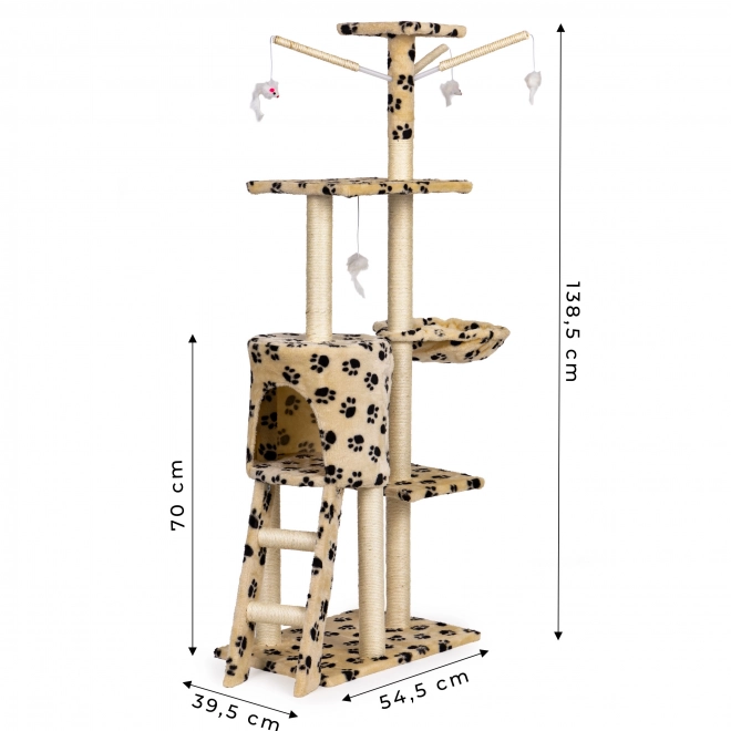 Macskabútor 138 cm plüss és szizál
