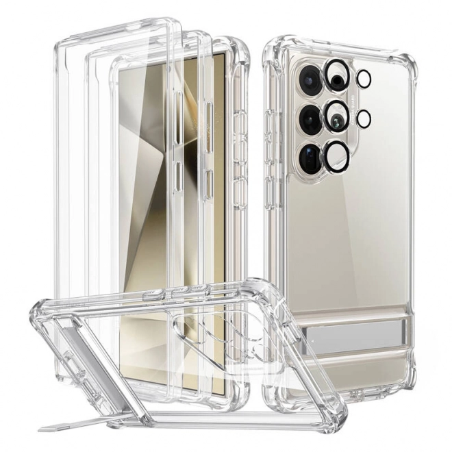Átlátszó tok támasztékkal Samsung S24 Ultra számára