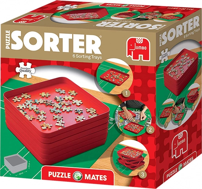 Puzzle szortírozó tálcák 6 darabos JUMBO