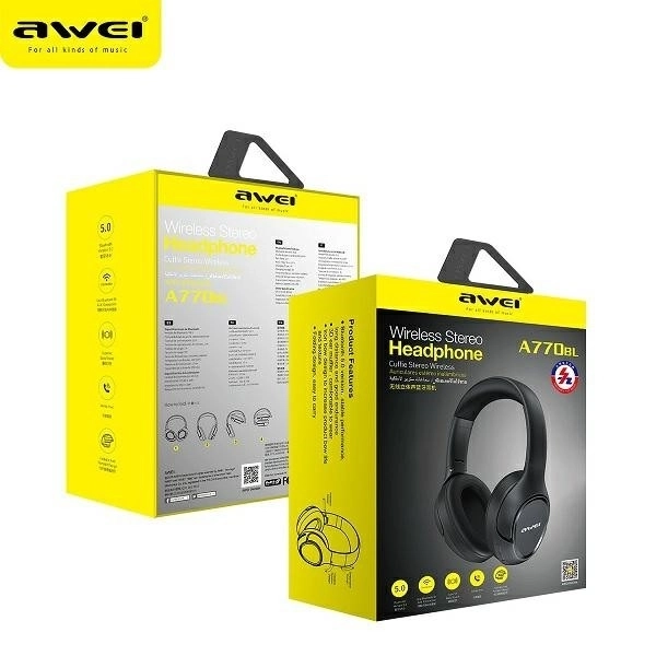 Bluetooth fejhallgató awei fekete
