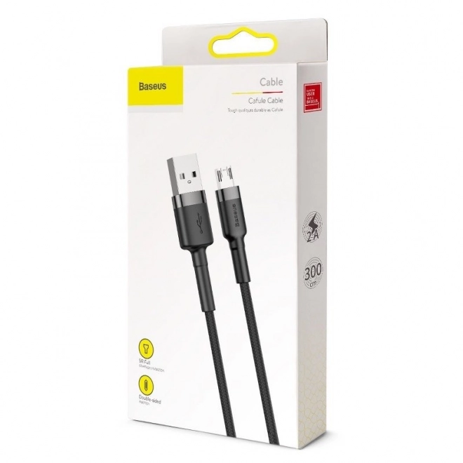 Baseus Cafule micro USB kábel gyors töltéssel, 3 m, szürke-fekete